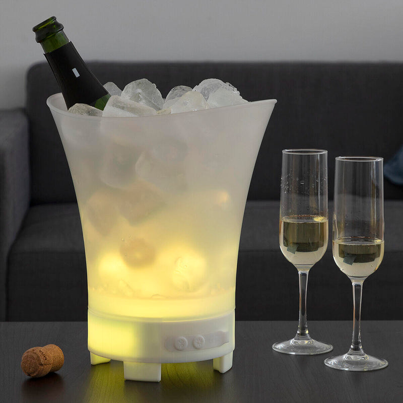 Balde para Gelo com Luz LED e Altifalante Bluetooth 3 em 1 PickMeDeals