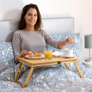 Mesa Auxiliar Dobrável de Bambu Lapwood PickMeDeals