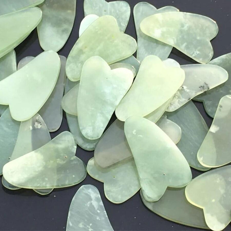 Kit de Massagem com Rolo e Pedra Gua Sha em Jade PickMeDeals
