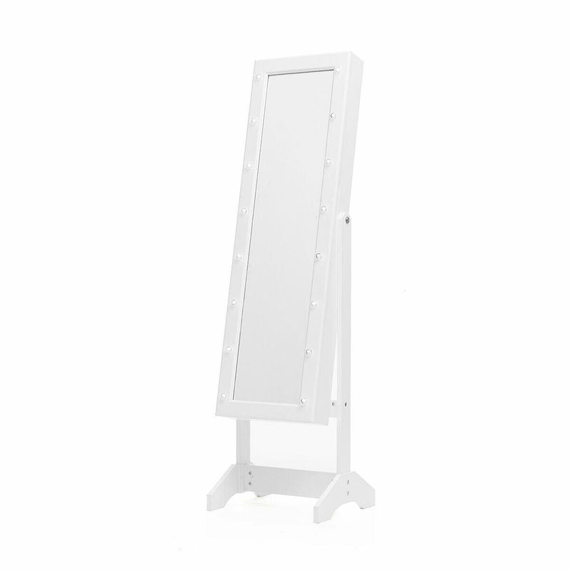 Espelho de Pé com Porta-Joias e LED PickMeDeals