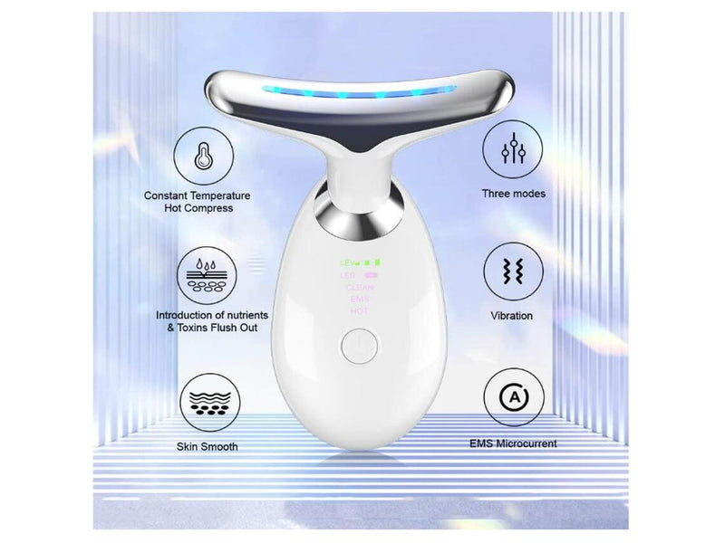Massajador Facial 3 em 1 com Tecnologia de LED, Vibração e Lifting PickMeDeals