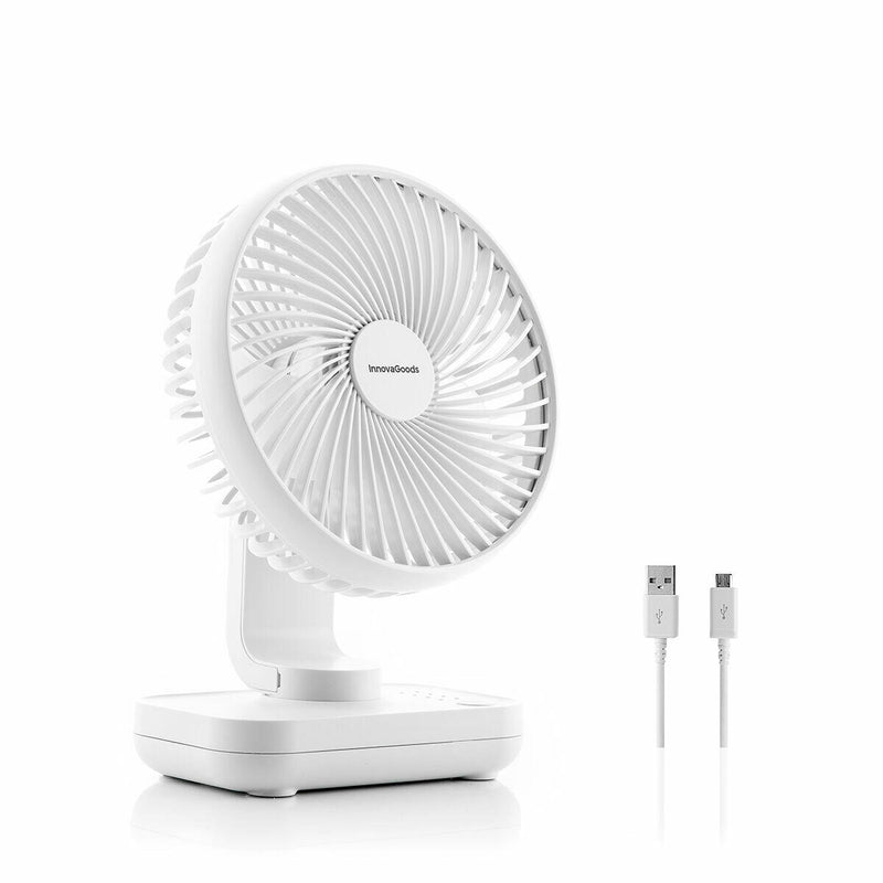 Ventilador de Secretária Recarregável com 4 Velocidades PickMeDeals