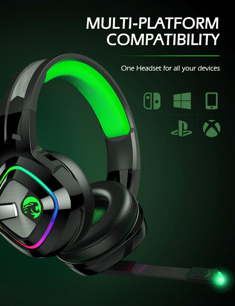 Auscultadores Gaming A66 com Luz RGB PickMeDeals