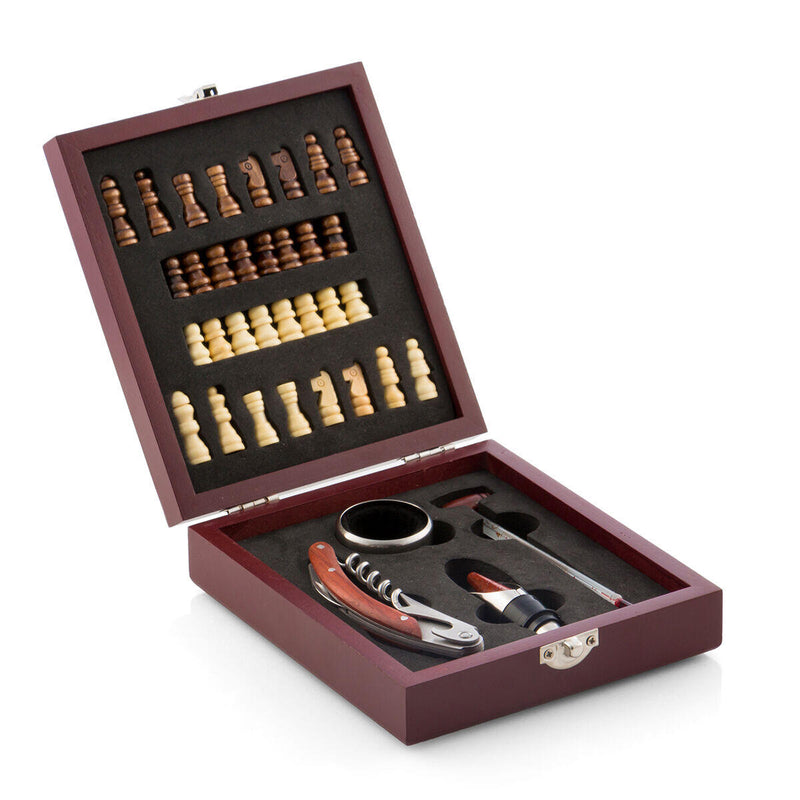 Conjunto de Acessórios para Vinho e Xadrez PickMeDeals