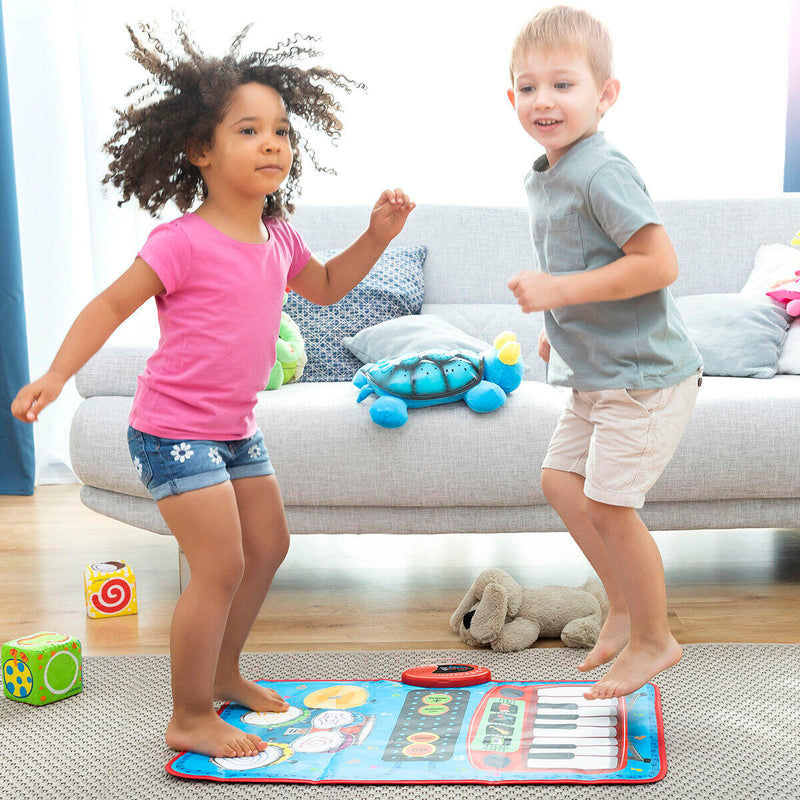 Tapete Musical Infantil 2 em 1 com Teclado e Bateria PickMeDeals