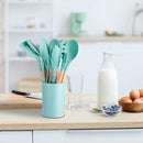 Conjunto de 12 Utensílios de Cozinha em Silicone e Madeira PickMeDeals