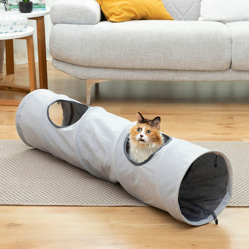 Túnel Plegável para Gatos com Janelas de Observação PickMeDeals