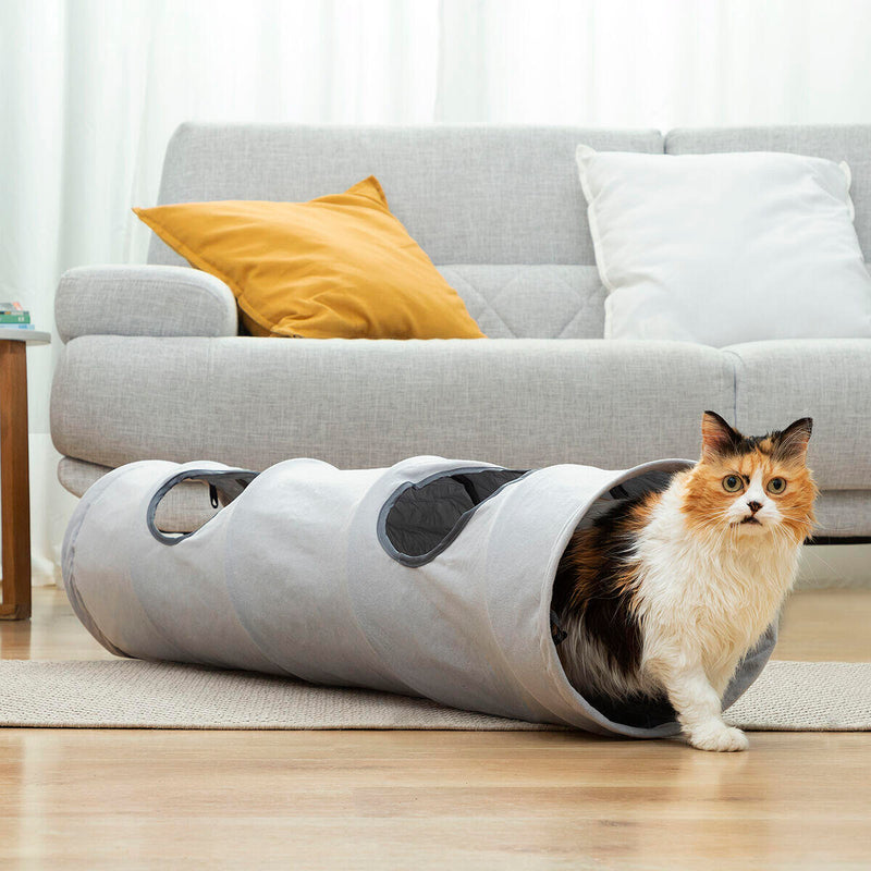 Túnel Plegável para Gatos com Janelas de Observação PickMeDeals
