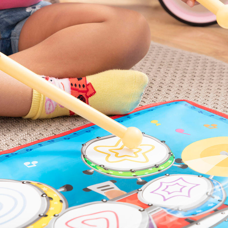 Tapete Musical Infantil 2 em 1 com Teclado e Bateria PickMeDeals