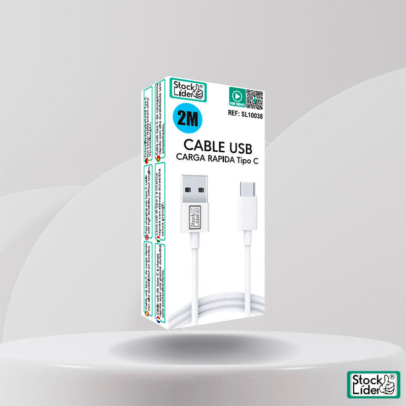 Cabo USB Tipo C 2 Metros PickMeDeals