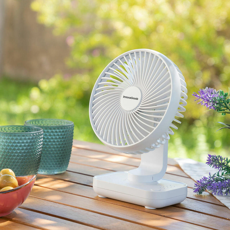 Ventilador de Secretária Recarregável com 4 Velocidades PickMeDeals