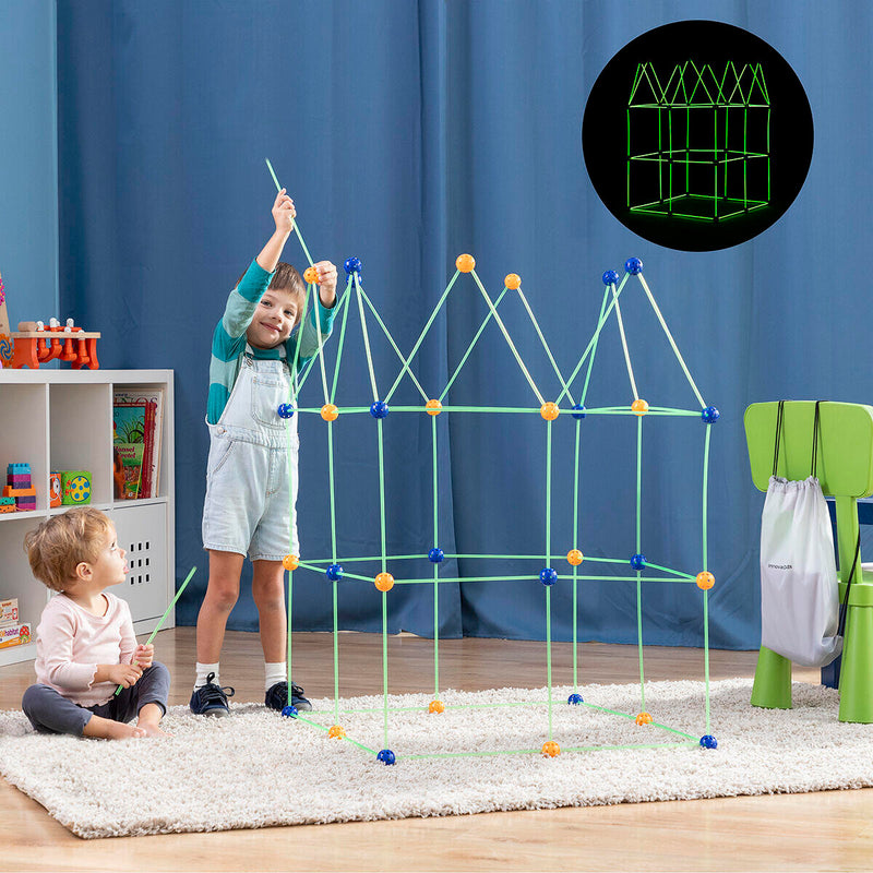 Kit de Construção Infantil com 85 Peças que Brilham no Escuro PickMeDeals