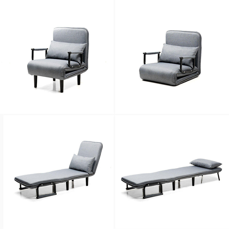 Sofá Cama Individual 4 em 1 Reclinável com Almofada PickMeDeals