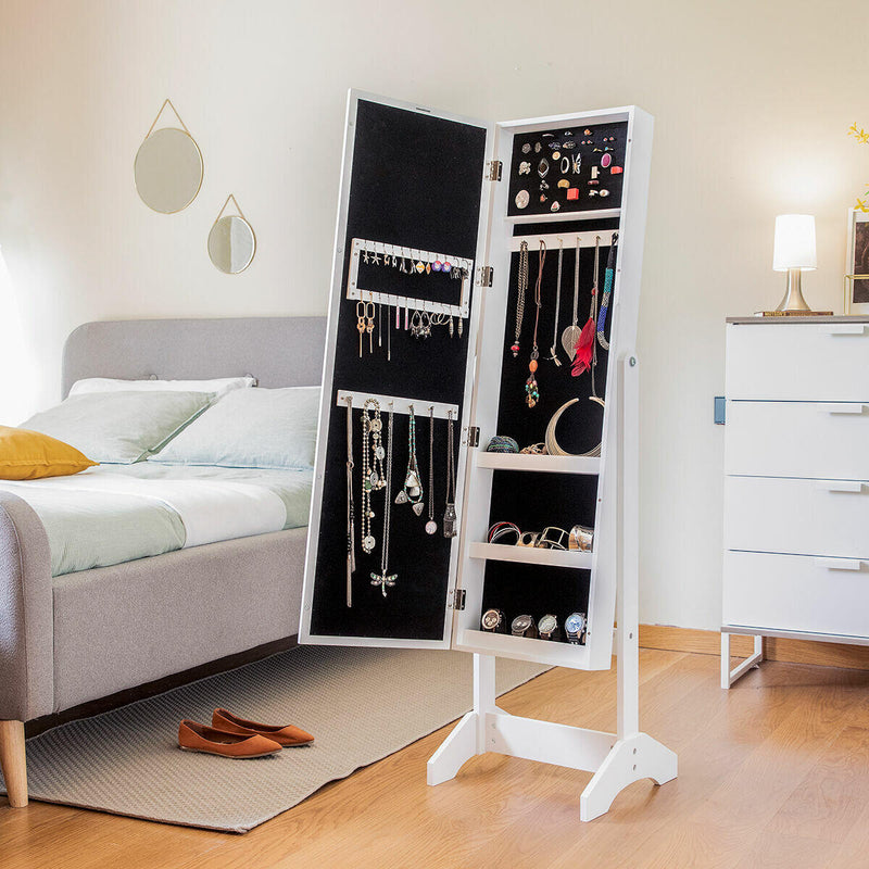 Espelho de Pé com Porta-Joias e LED PickMeDeals