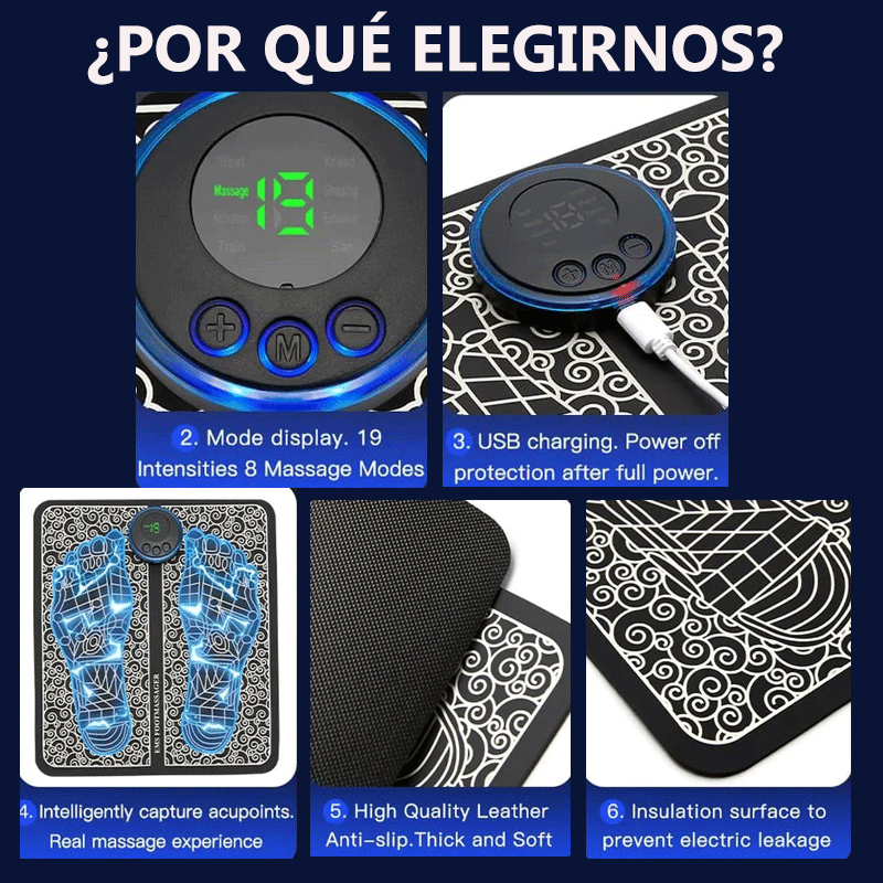 Massajador Digital Portátil para Pés com Ecrã e Controlo Remoto PickMeDeals