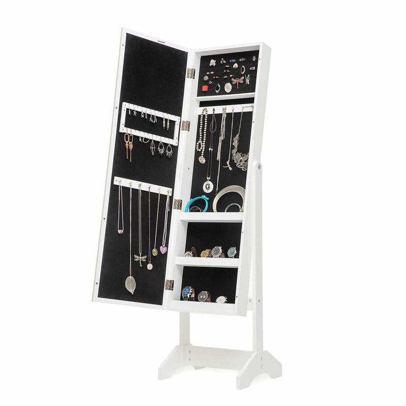 Espelho de Pé com Porta-Joias e LED PickMeDeals