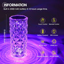 Lâmpada de Cristal Recarregável com Controlo Remoto PickMeDeals